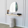 Hanah Home Soho Espejo Dorado 58x75 cm para Salón, Dormitorio o Baño